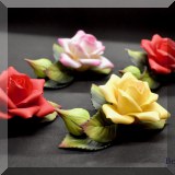 P11. Porcelain rose placecard holders. 